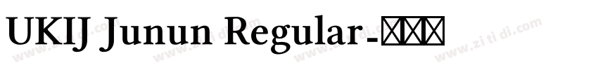 UKIJ Junun Regular字体转换